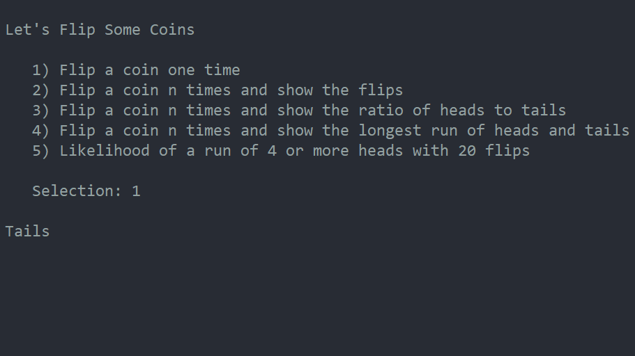 Flip Coin Option 1