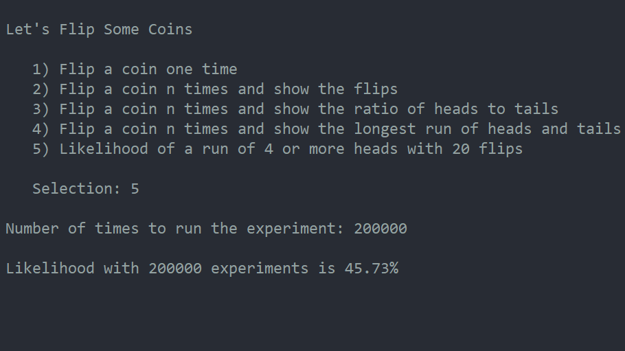 Flip Coin Option 5